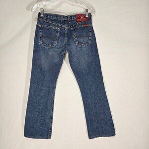 Y2K Vintage U.S.A. 90's Super Girly Skinny Lowered A Flare Boot Jeans Size 0/25.